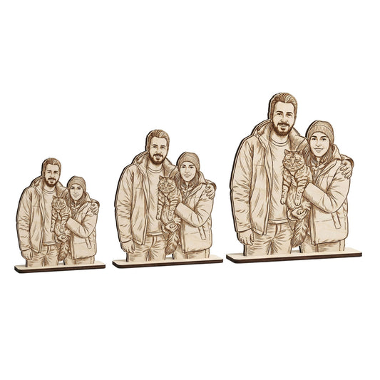 Fotoğraftan Ahşap Heykel - Doğal