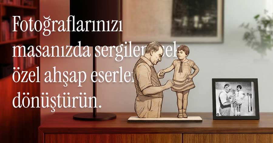 Fotoğraftan Ahşap Heykel — Kişiye Özel Hatıra Eserler