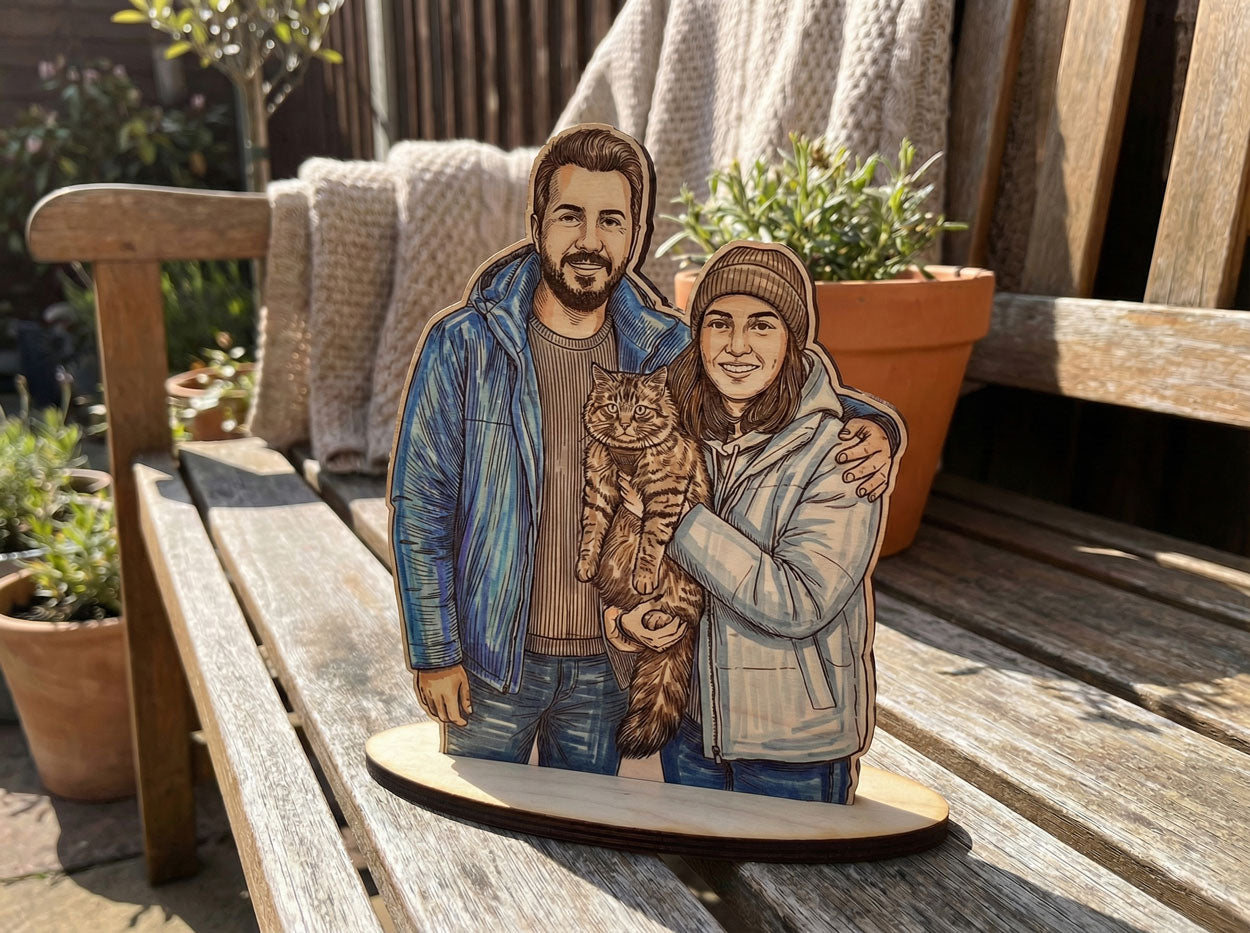 Fotoğraftan Ahşap Heykel - Boyalı