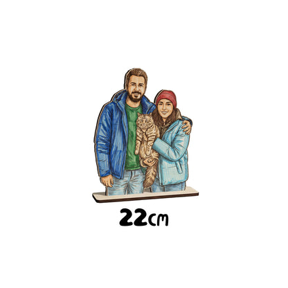 Fotoğraftan Ahşap Heykel - Boyalı