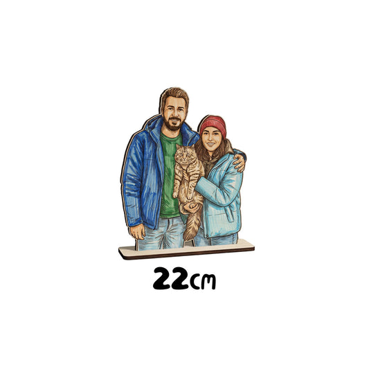 Fotoğraftan Ahşap Heykel - Boyalı