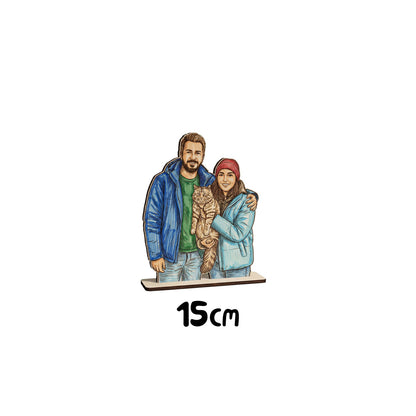 Fotoğraftan Ahşap Heykel - Boyalı