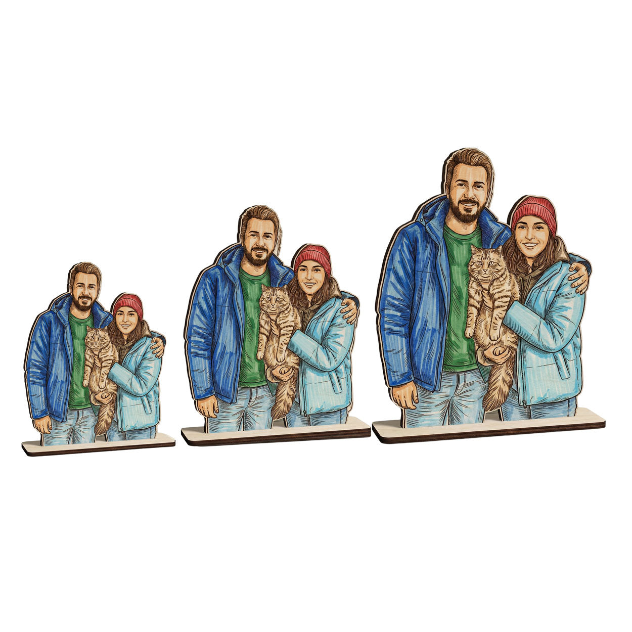 Fotoğraftan Ahşap Heykel - Boyalı